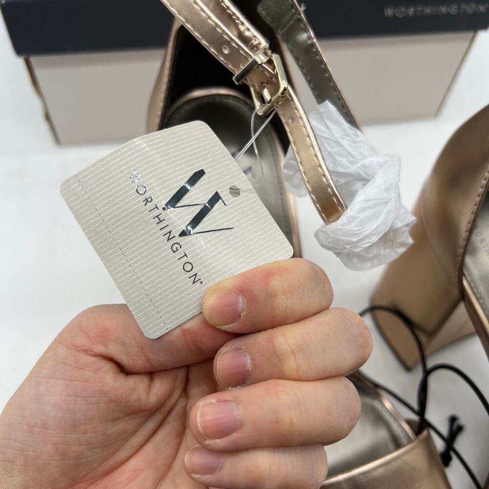 Worthington Womens Becklyn Heeled Sandals Rose Gold Size 11M - Picture 6 of 10